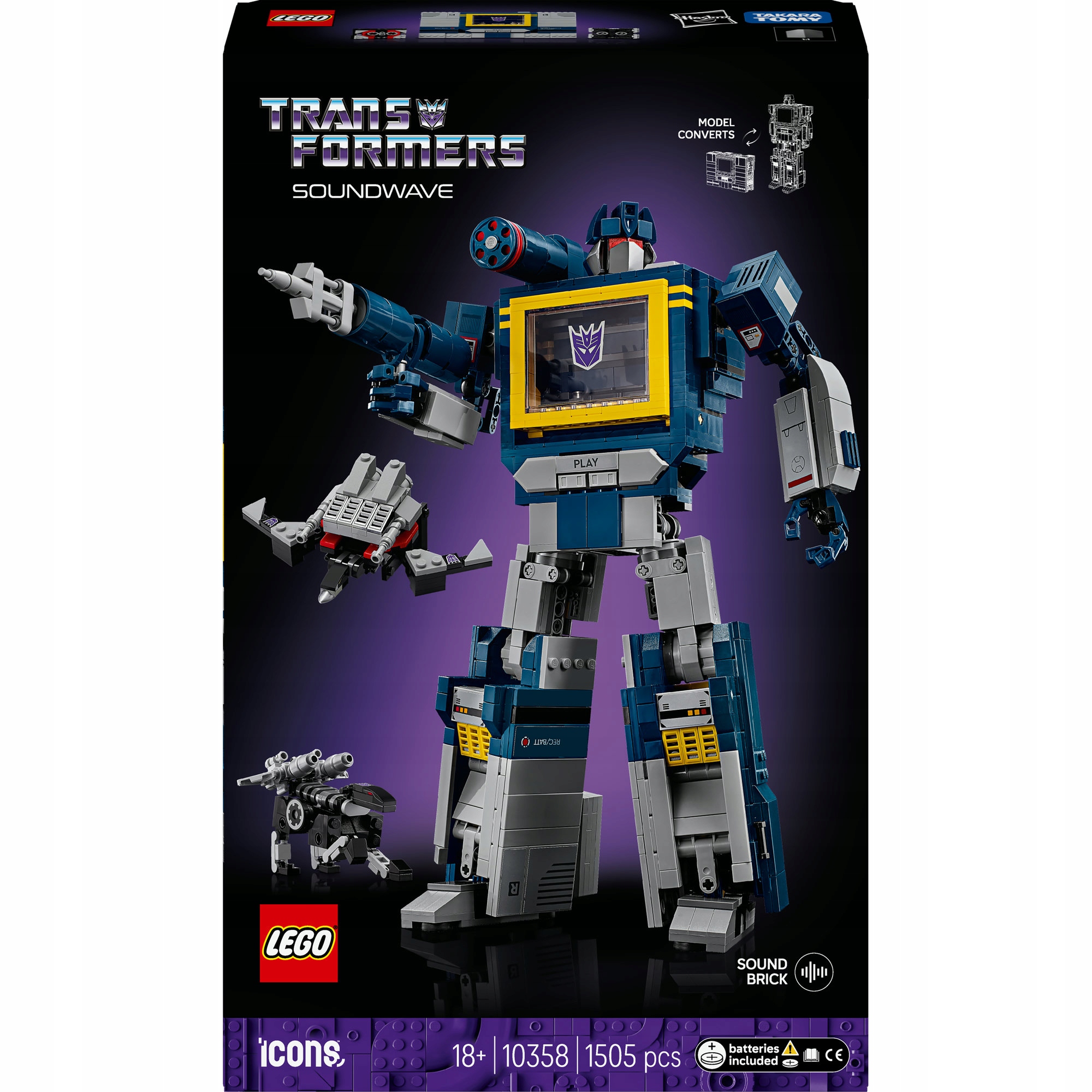 Zestaw klocków Lego Icons Transformers: Soundwave