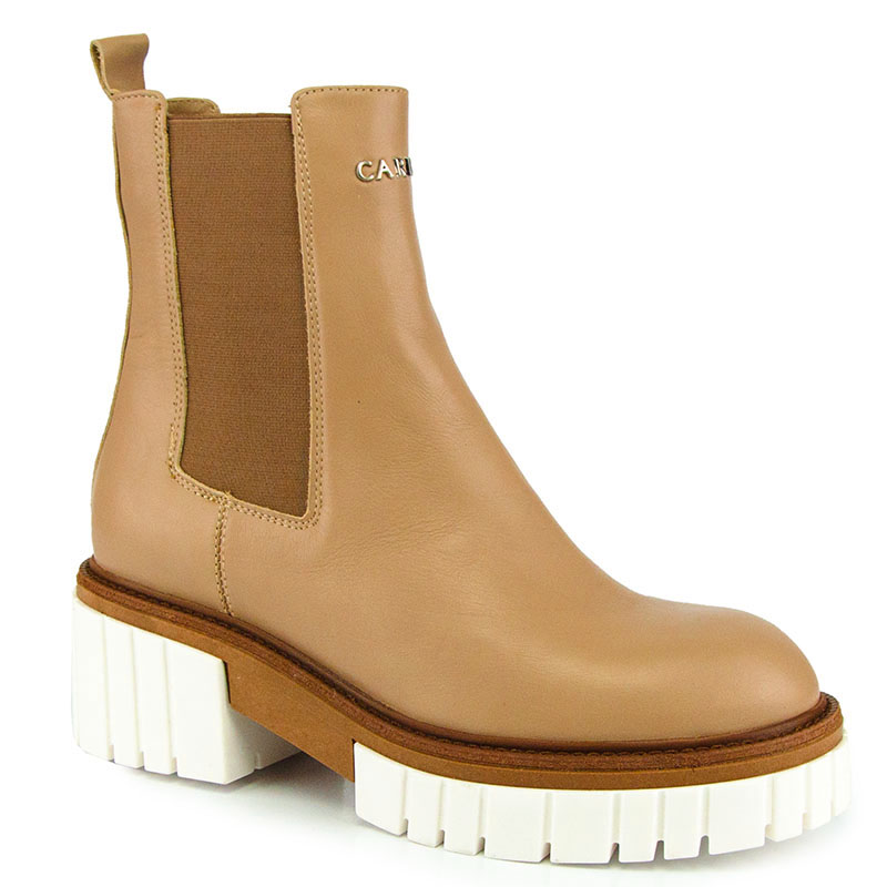 Carinii B7450 Workery Trapery Kůže Béžová 40