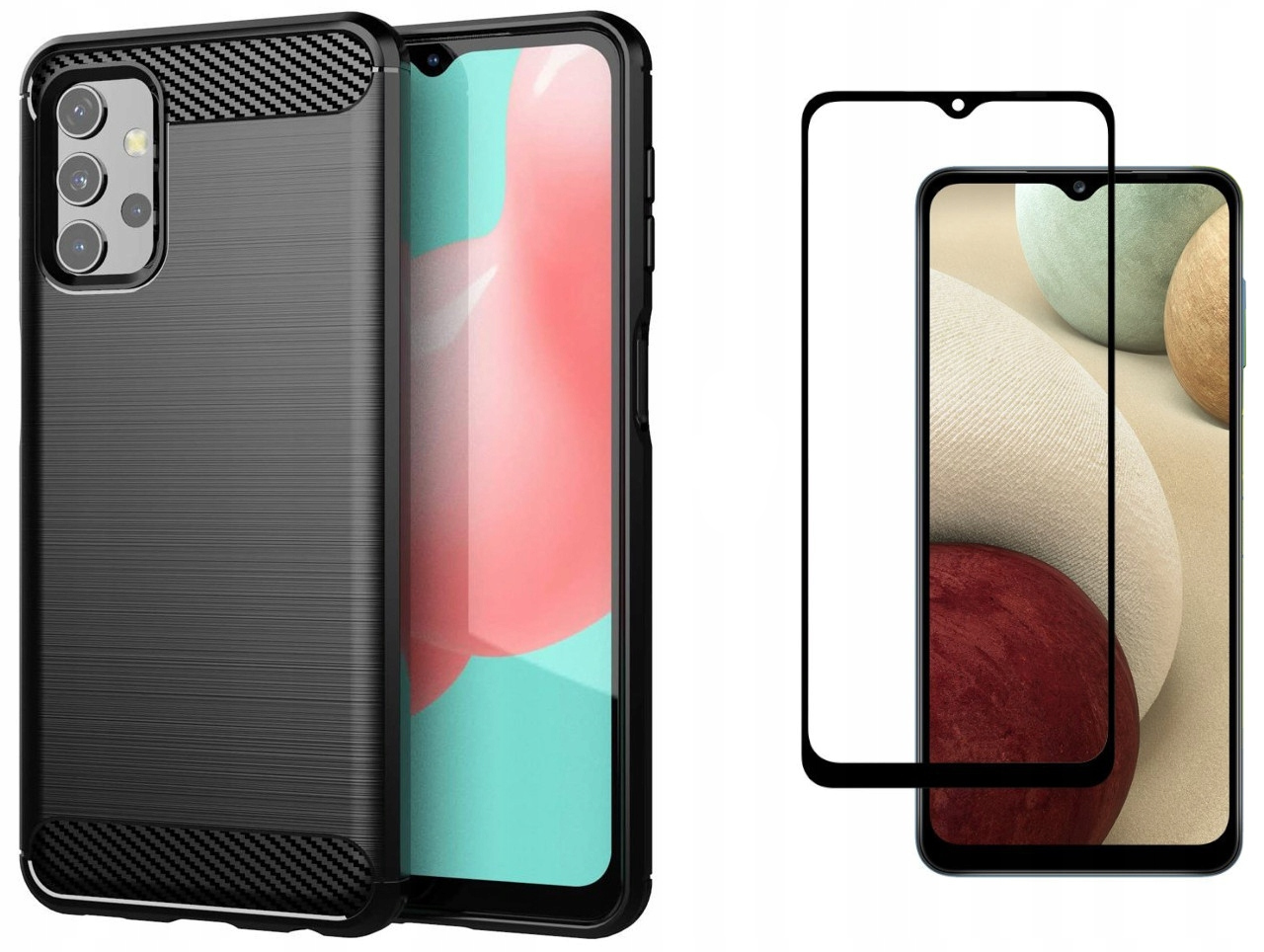 

Etui Karbon Tpu Szkło 9D Samsung Galaxy A32 5G
