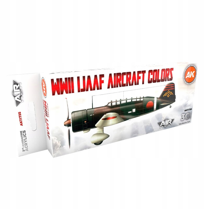 Sada akrylových barev 3Gen Acrylics Wwii Ijaaf Aircraft Colors, Ak Interactive 8x17ml