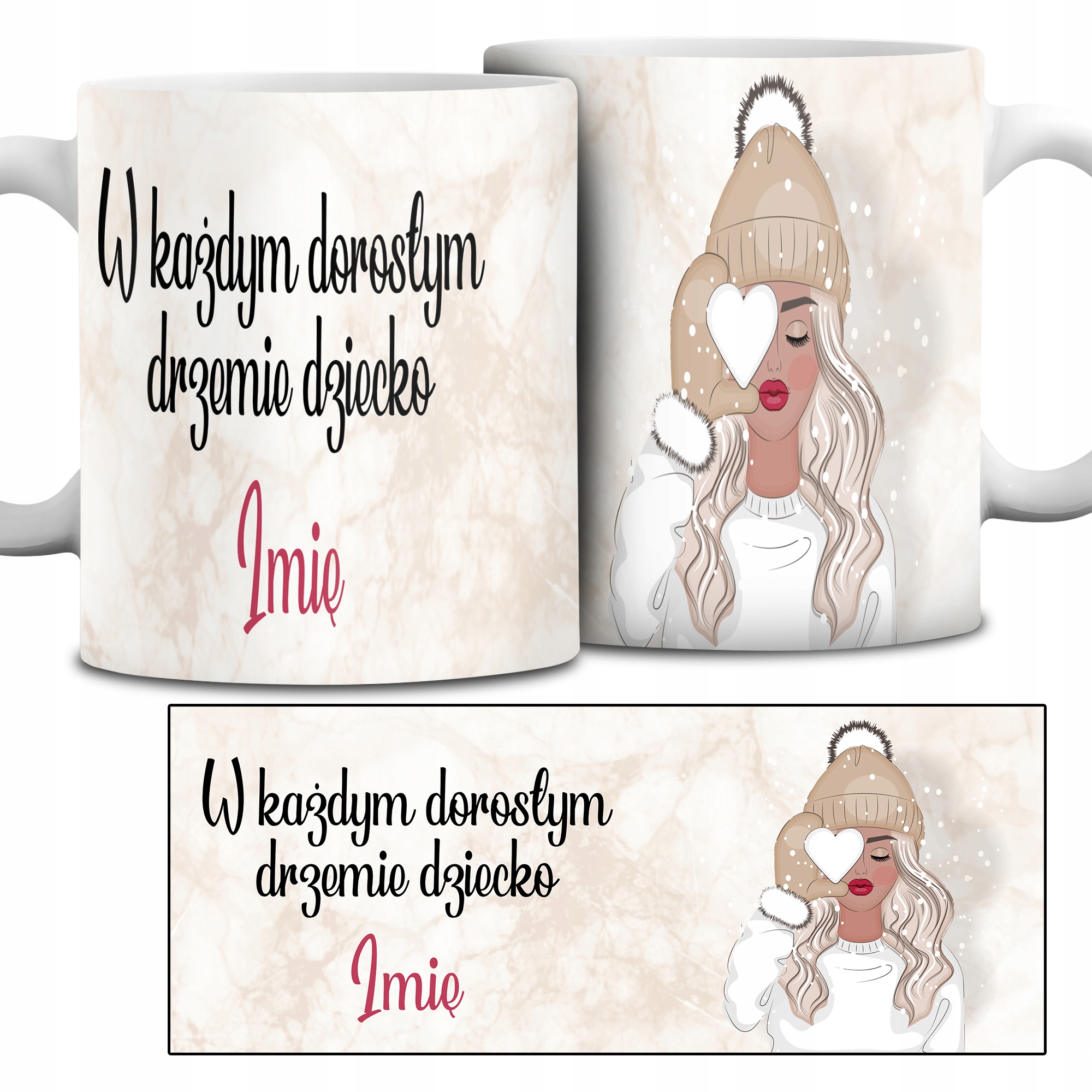 

Kubek Świąteczny Święta Mikołajki Imię Wz