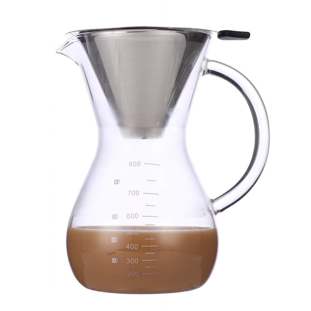 

Dripper filtr do kawy ze stali z dzbankiem 0,8 l