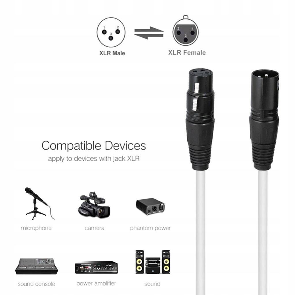 XLR do 3pin MIC Kabel ekranowany mikrofon 3M Marka Inna