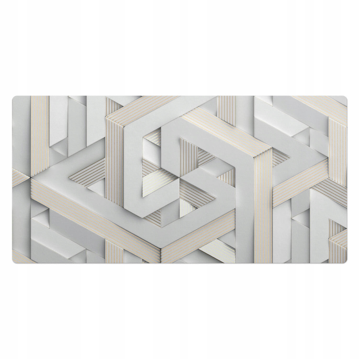 Moderní podložka na pracovní desku do pracovny Dynamické uspořádání tvarů 100 x 50 cm