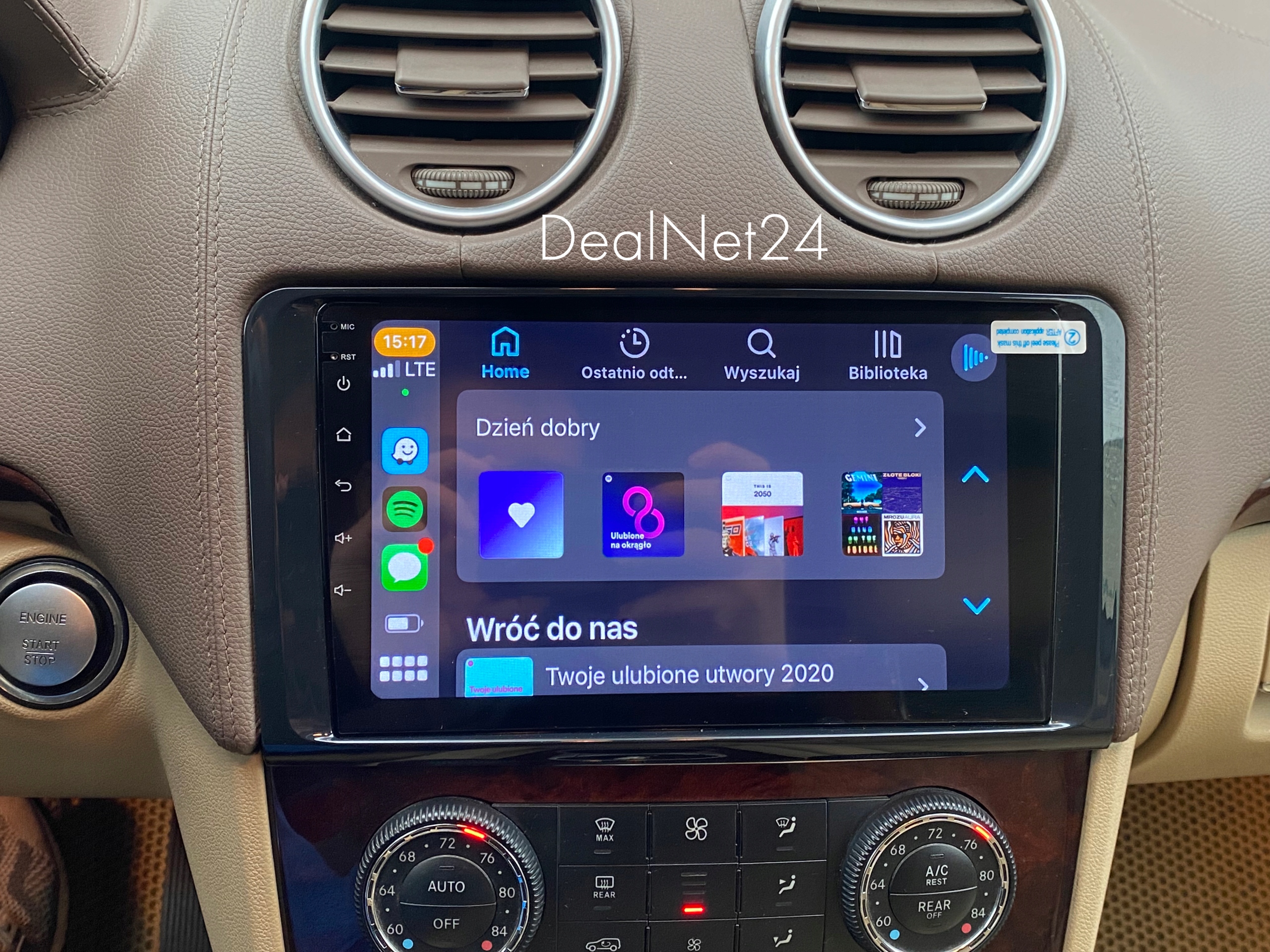 NAJNOWSZY ANDROID ML GL MERCEDES W164 X164 CARPLAY RADIO NAWIGACJA Model W164 X164 ML GL