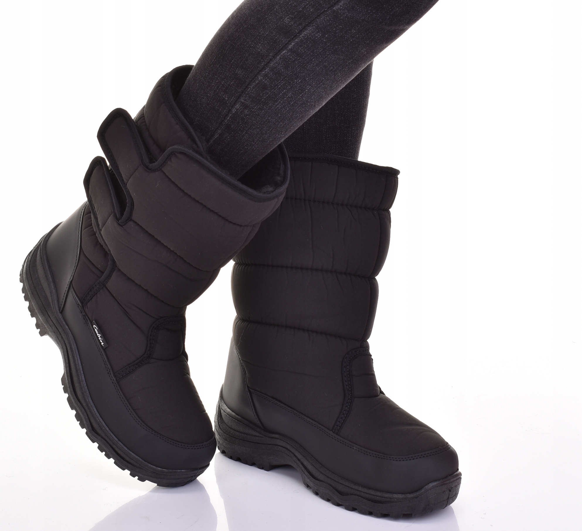 WYSOKIE ŚNIEGOWCE NA RZEPY DAMSKIE OCIEPLANE BUTY ZIMOWE CIEPŁE MODNE Oryginalne opakowanie producenta folia