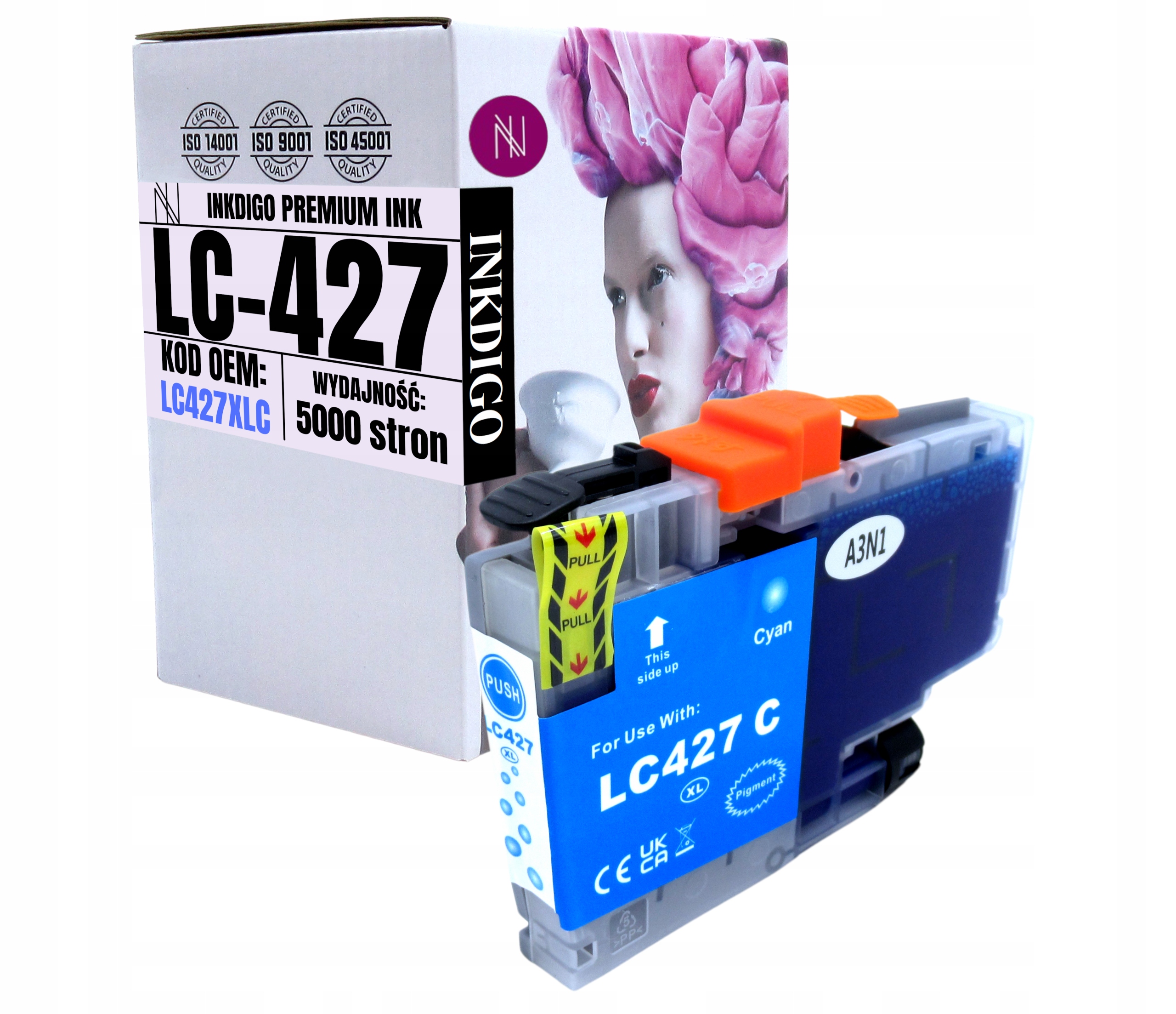 Modrý LC-427XL Náhradní Inkoust Pro Tiskárnu Brother HL-J6010dw J6959DW