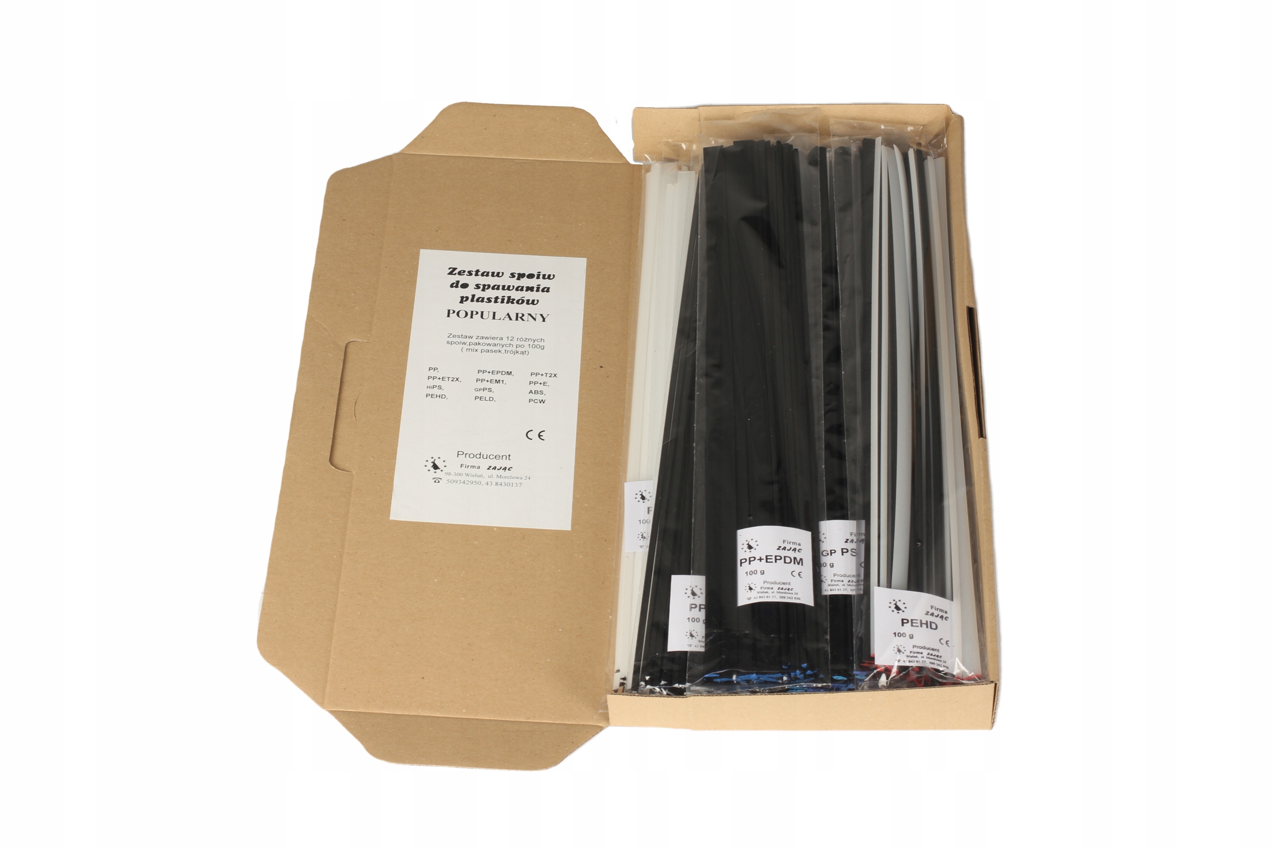 SPOIWO PLASTIKU GPPS 100g MIX TRANSPARENTNY, PS, GP PS Marka Zajacplast