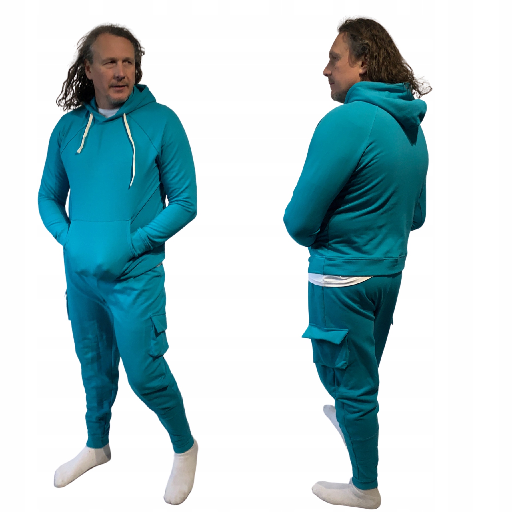 Teplákovka pánský bavlněný Modrý vel. L