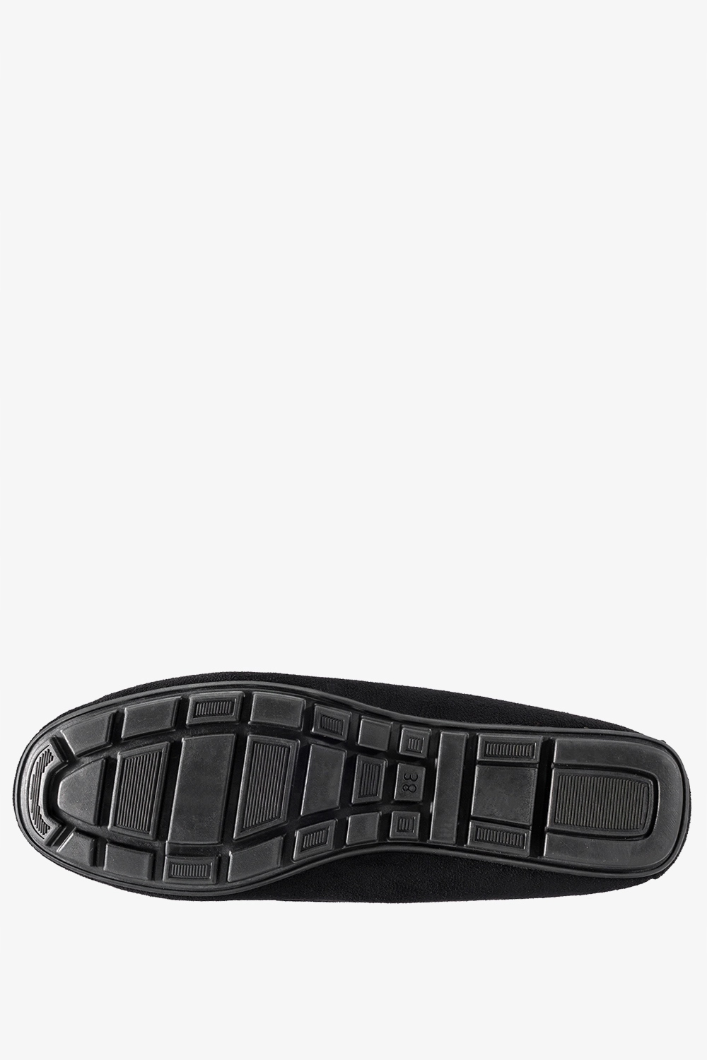 MOKASYNY CZARNE PŁASKIE DAMSKIE MODNA OZDOBA LEKKIE PÓŁBUTY WSUWANE r 38 Kolor czarny