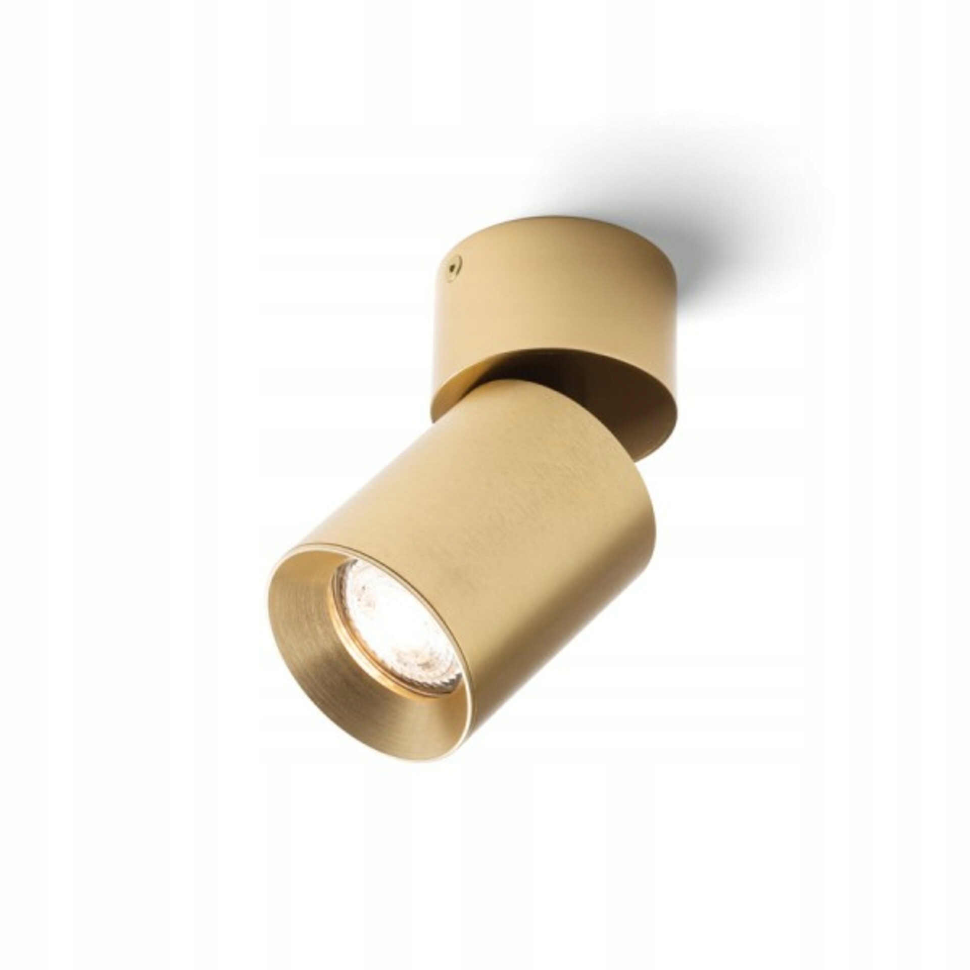 Rendl Dario stropní svítidlo česaná mosaz, GU10, náklopné, 230V, 9W