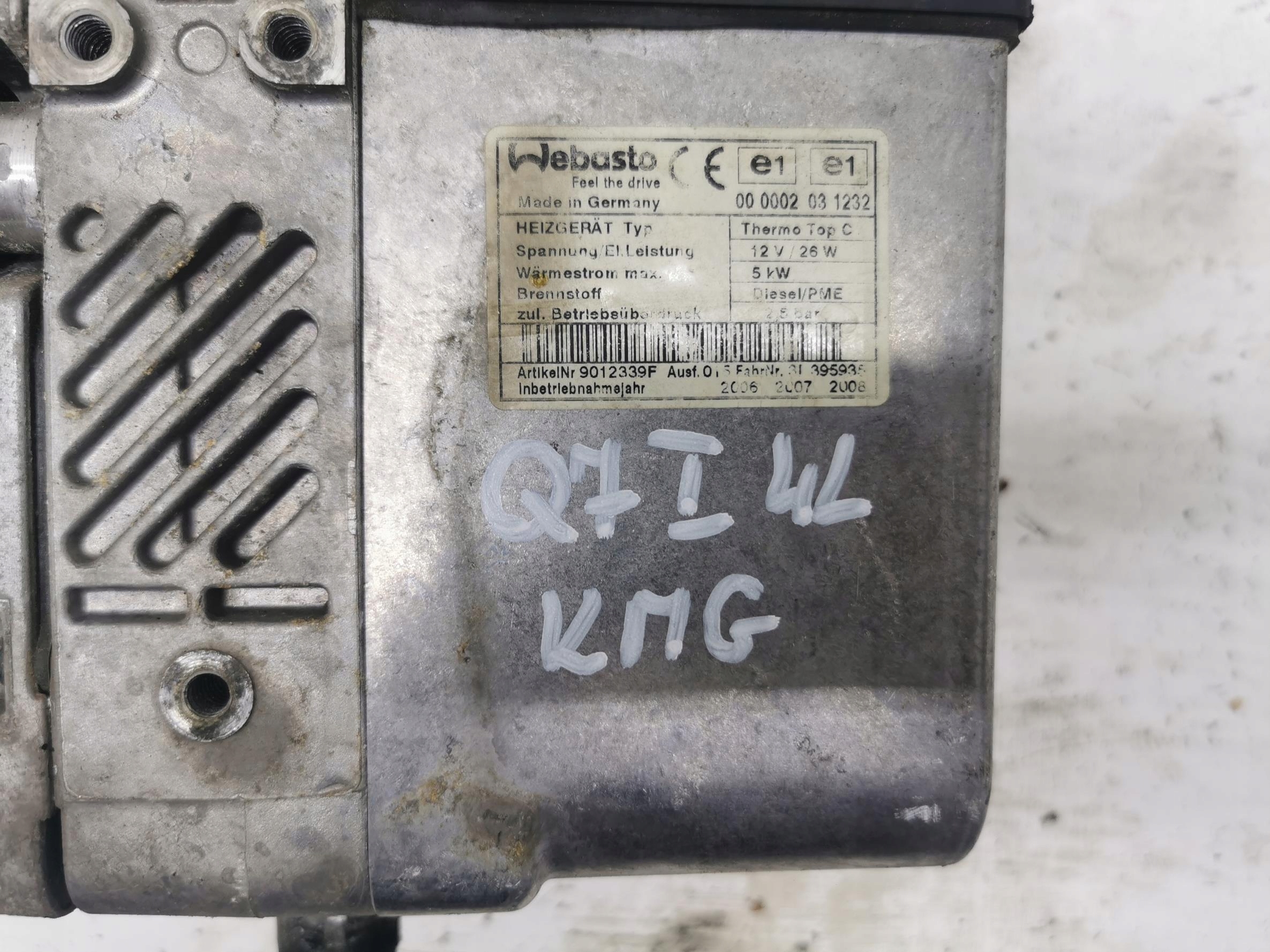 WEBASTO riscaldamento AUDI Q7 e 4L 4L0815071C 05-15
