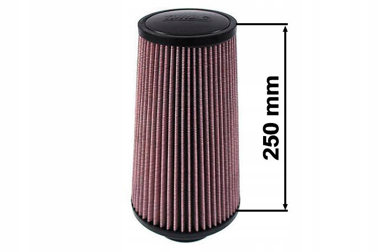 Kónický filtr TurboWorks H:250 mm OTW:77 mm Fialový