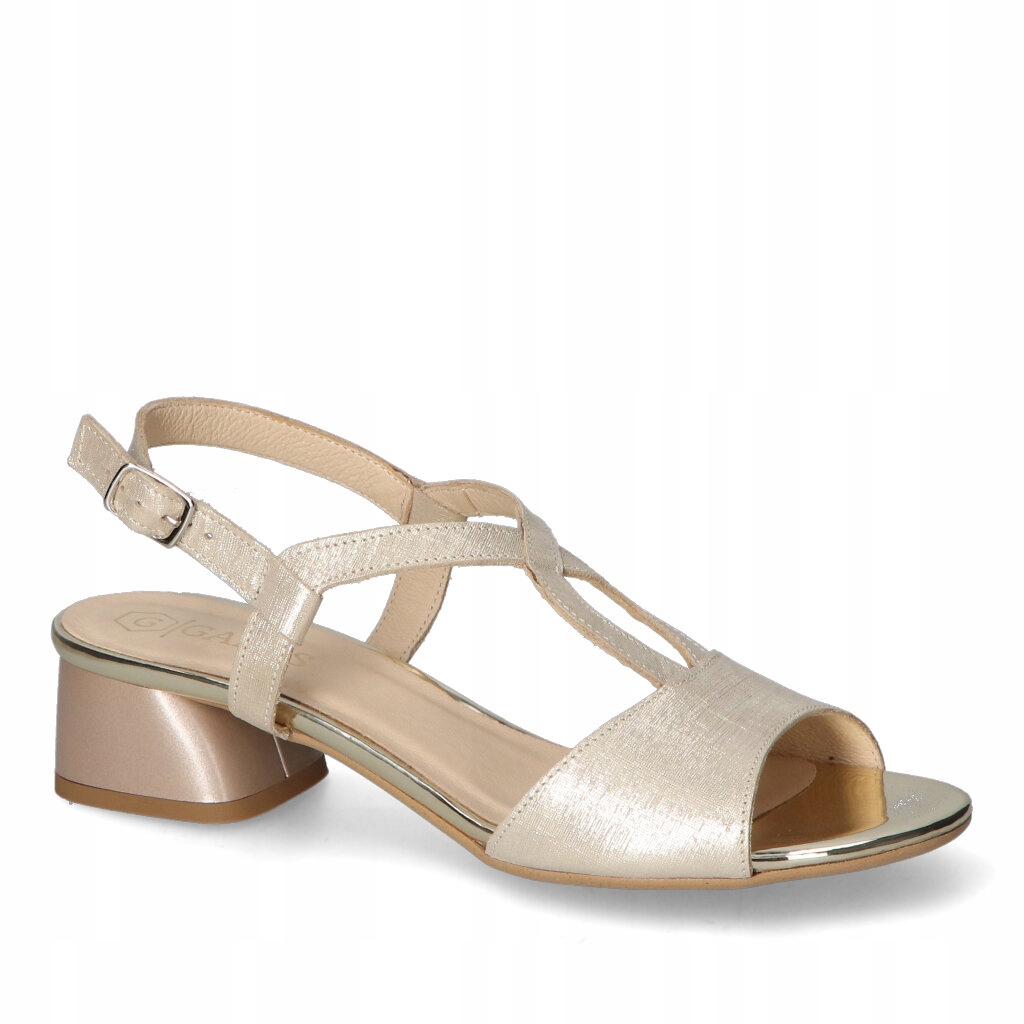 Sandály Gamis 7117/C8 Zlatý semiš 37
