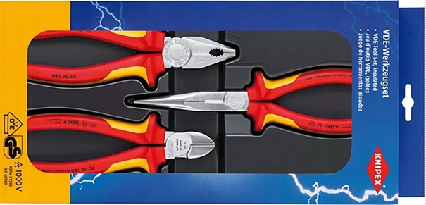 Kliešte 1000V 00 20 12 sada pre elektrikára 3ks 002012 Knipex
