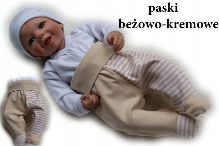 

Półśpioszki śpioszki 62 ze stopką bawełniane