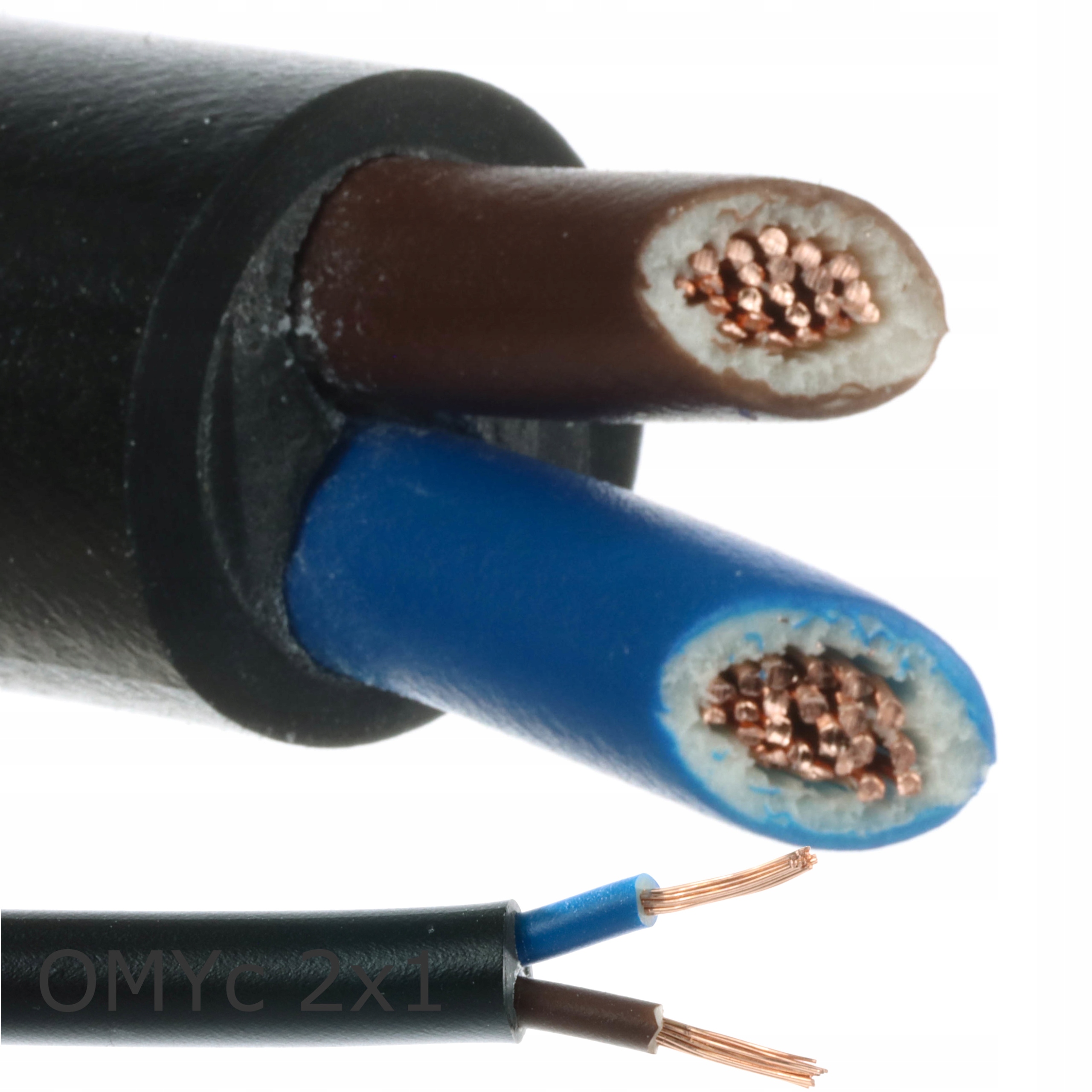 

Przewód kabel linka miedź Omy 2x1czarny 50m