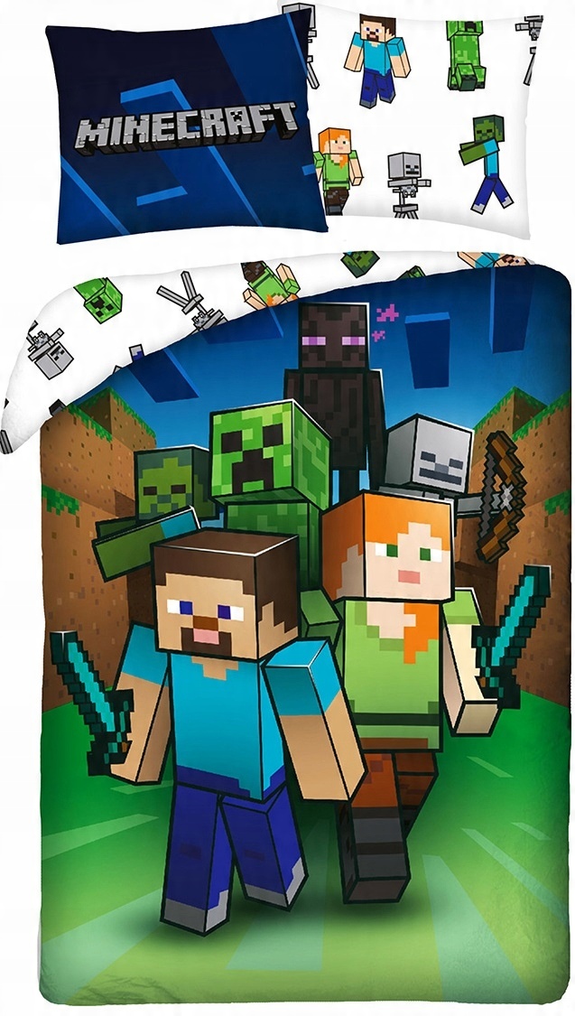 

Pościel Minecraft 140X200 Alex Stewe Gra Bawełna