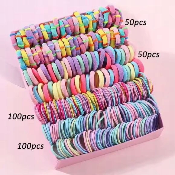 Zestaw 300szt gumek do włosów elastyczne nylonowe opaski