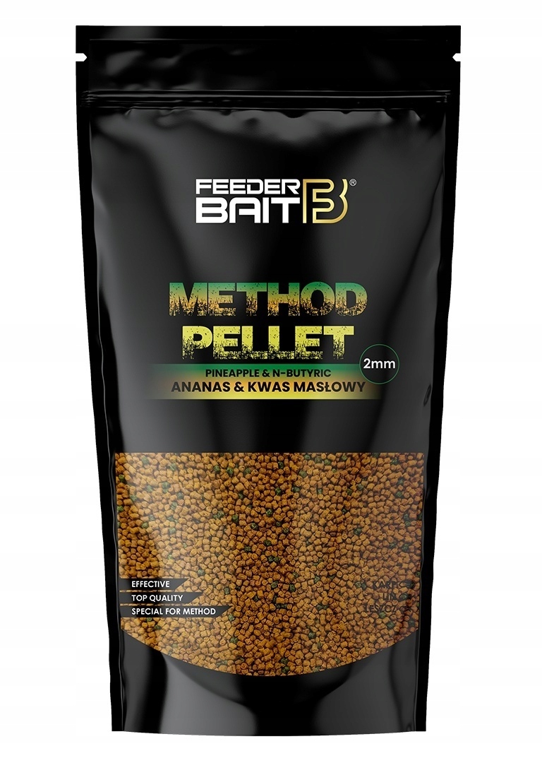 Pellet Feeder Bait Method Pellet 2mm Ananas Kwas Masłowy
