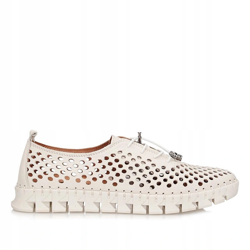 Dámské polobotky Boccato 0636.2005.5 A.17 Beige béžové, děrované, kožené