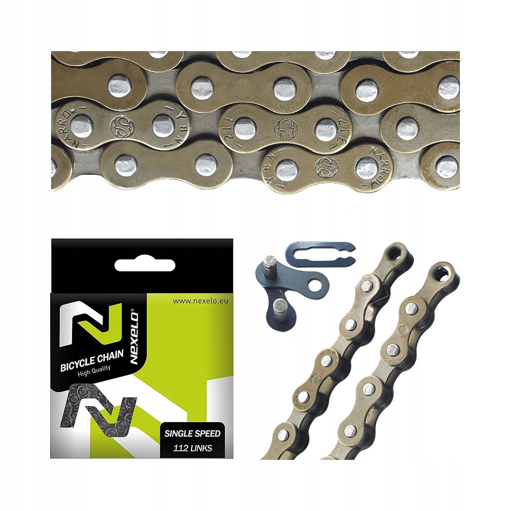 

Łańcuch rowerowy 112 ogniw 1-rzędowy 1/2 x1/8 cal
