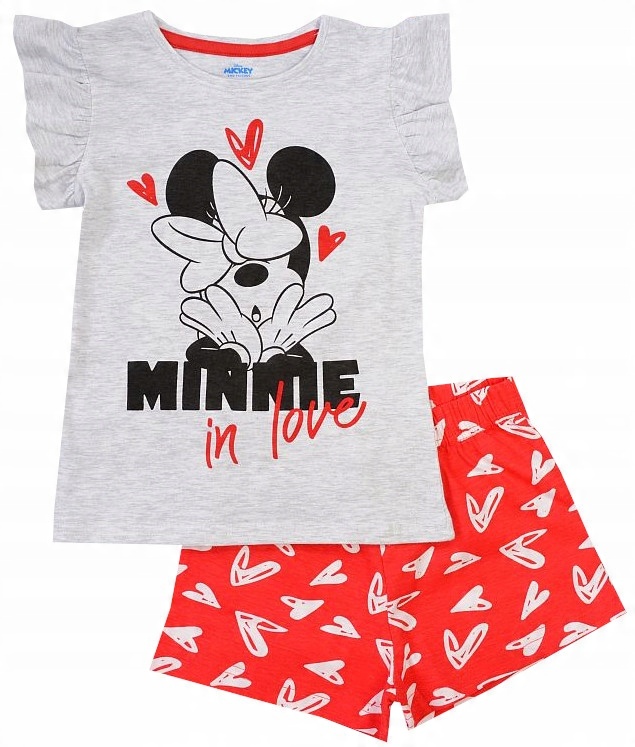 

Minnie Piżama Krótki Rękaw Szorty serca 128 R038A