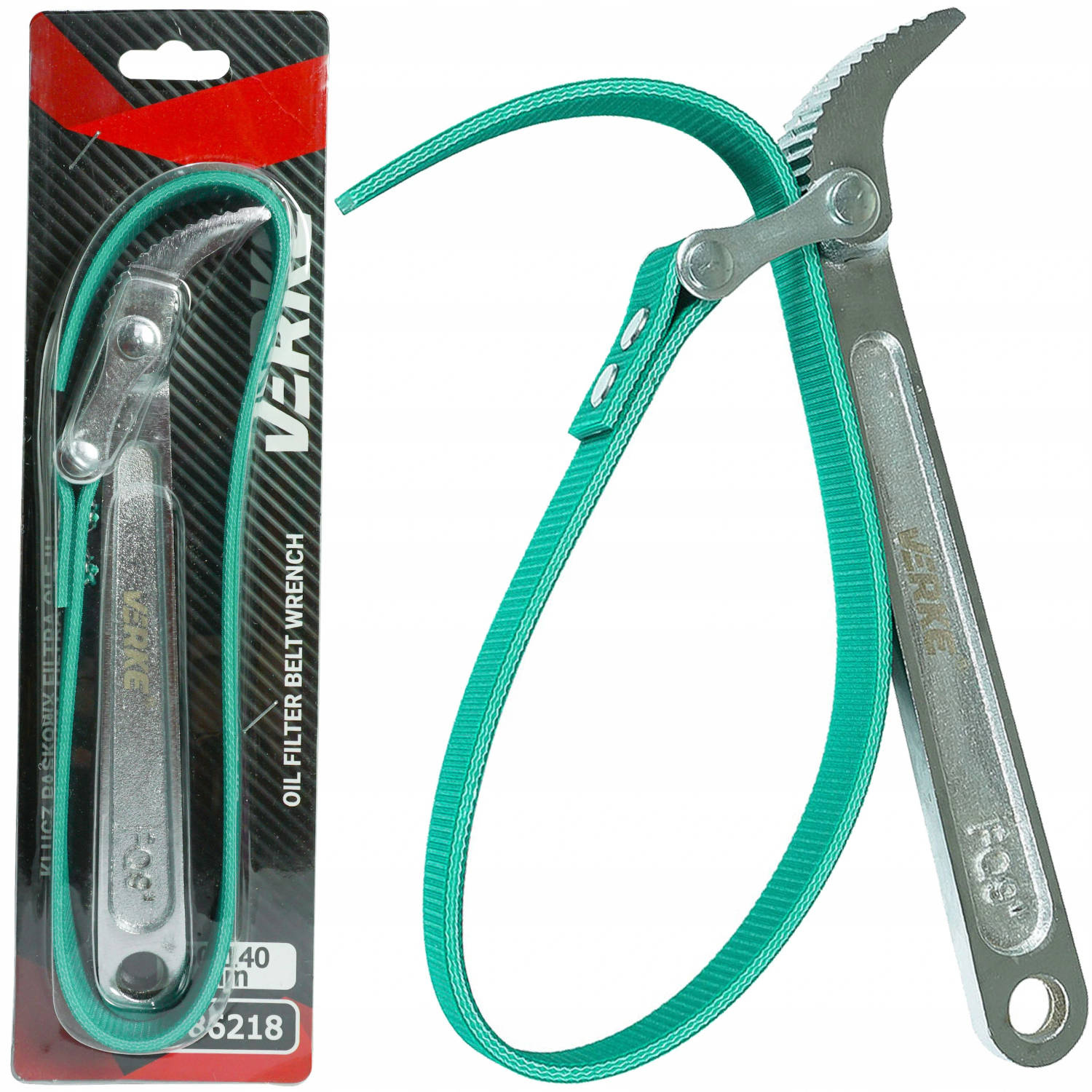 Verke V86218 Klucz Paskowy Taśmowy Filtra Oleju 60-140mm Pasek Filtrów-Zdjęcie-0
