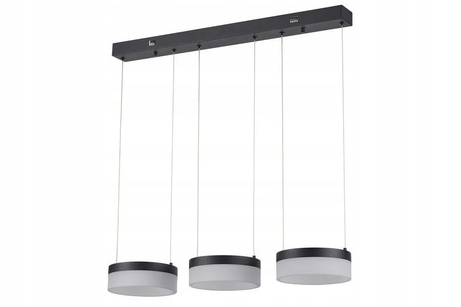 Moderní černá závěsná Led lampa s trojitým kulatým stínítkem 4000K Reality