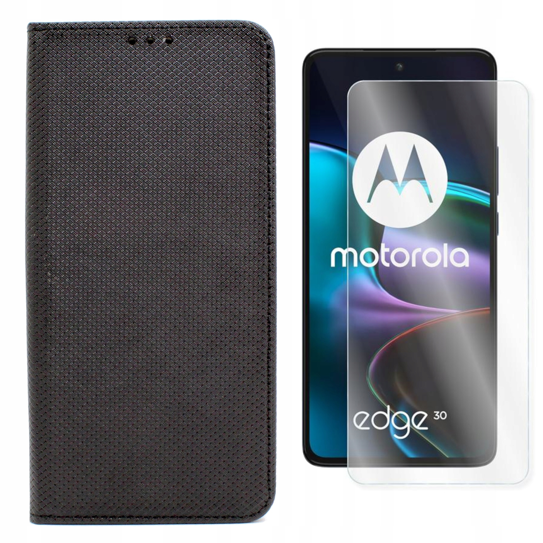 

Etui Smart Magnet do Motorola Edge 30 5G cza+SZKŁO