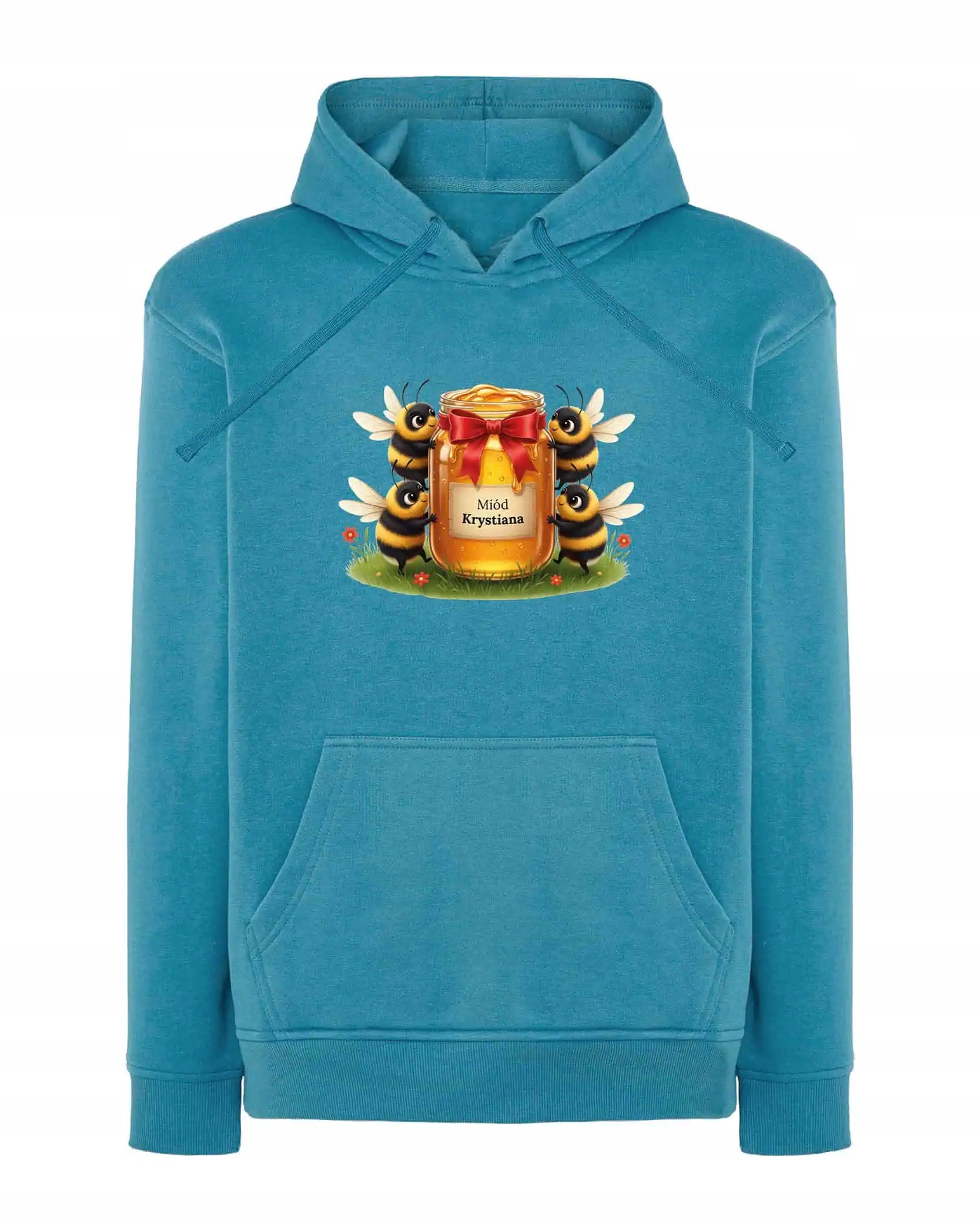 Mikina s kapucí Personalizovaná pro včelaře Jméno Modrá L