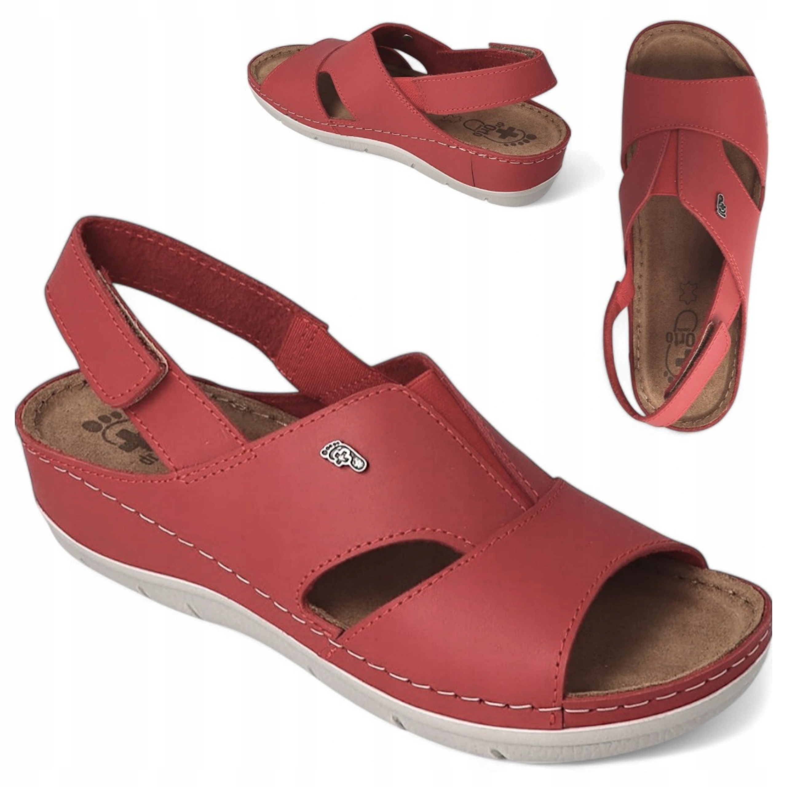 Dr Orto 38 Dámské kožené sandály na suchý zip, pohodlné, sportovní boty