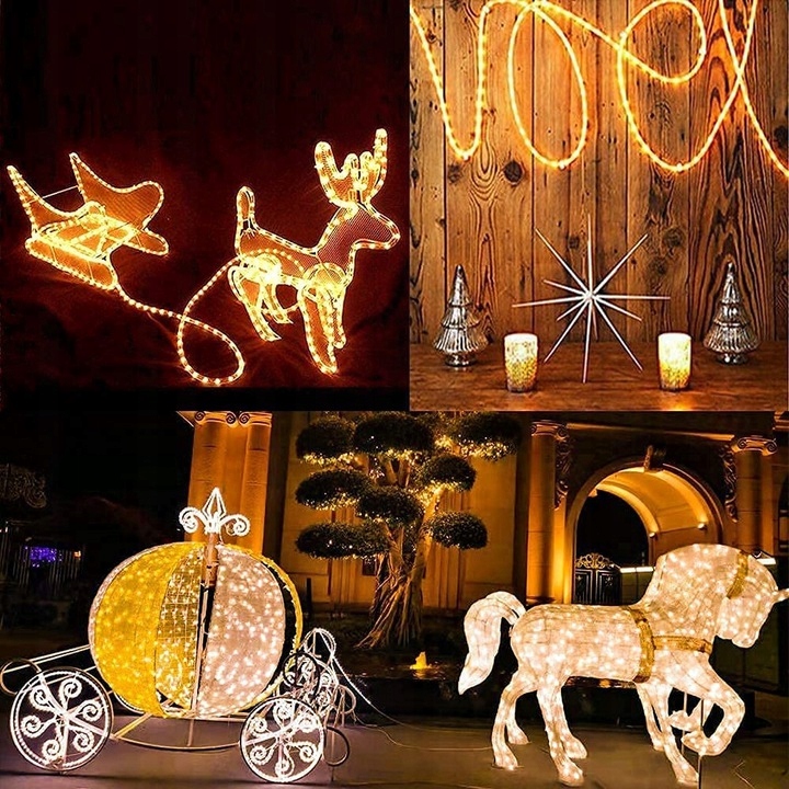 WĄŻ ŚWIETLNY LAMPKI LED NA METRY BIAŁY CIEPŁY Marka Led