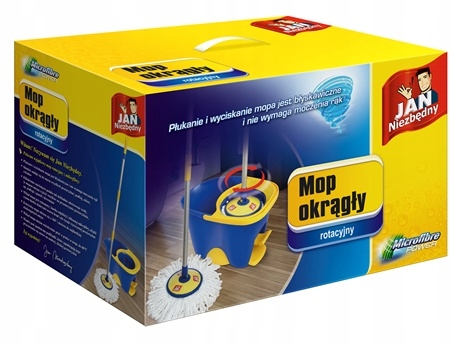 Jan Niezbędny Mop Rotacyjny Z Wiadrem Okrągły