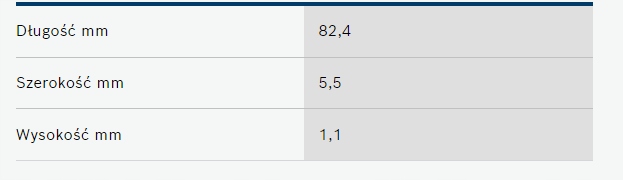 NÓŻ DO STRUGA 1 HM 82MM 2608635376 BOSCH Marka Bosch