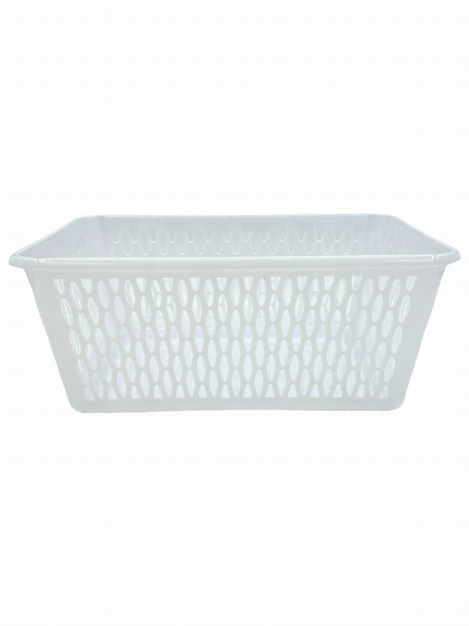 KOSZYK PLASTIKOWY BIAŁY KJ4 37x26x15CM