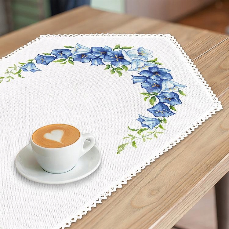 Křížková výšivka Vyšívací sada Běhoun se zvonky