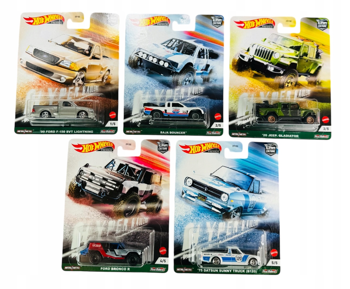 Hot Wheels Premium Hyper Haulers Set 5ks FPY86 Nový Model Kolekce