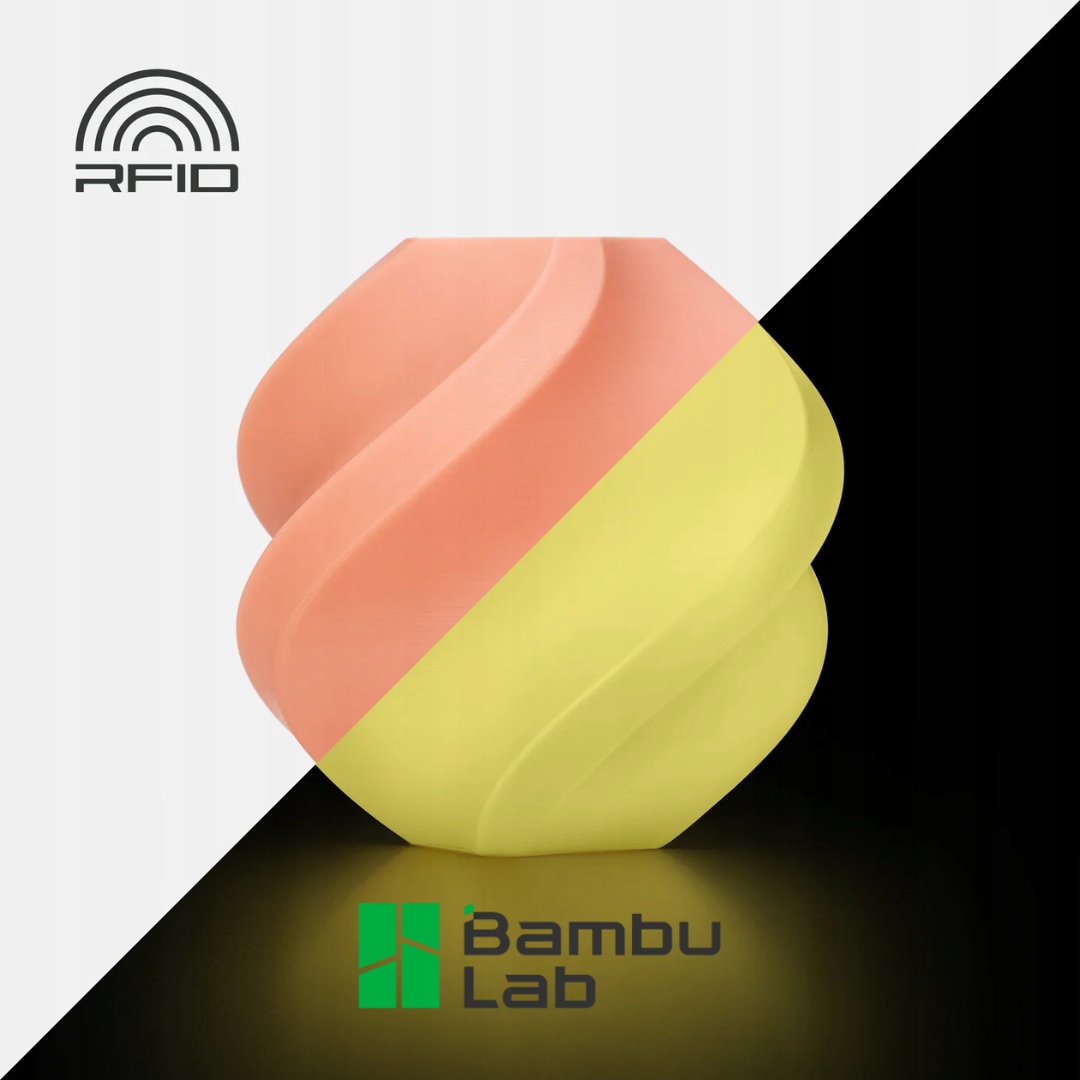 Filament Bambu Lab Pla Glow 1,75mm 1kg z wielorazową szpulą Glow Orange
