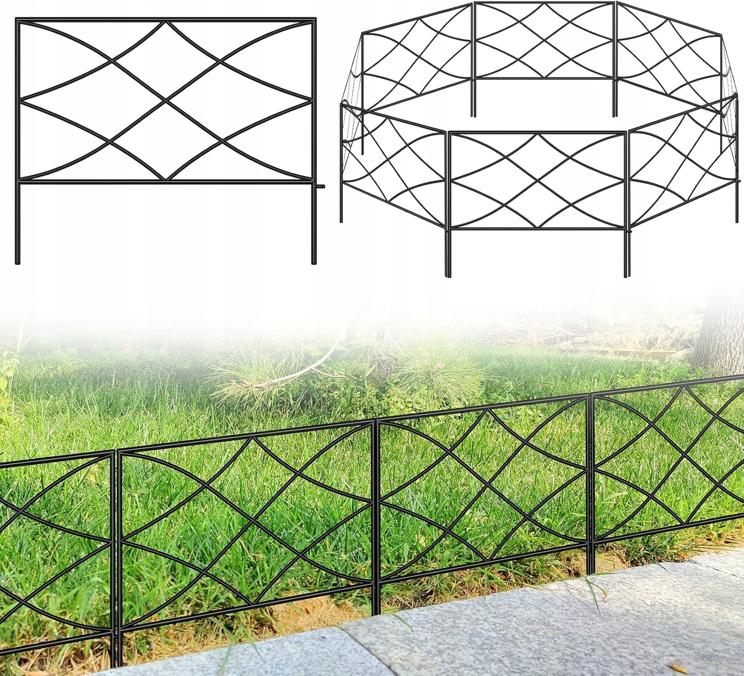 Kovový Zahradní Oplocení 2,75 m x 40 cm