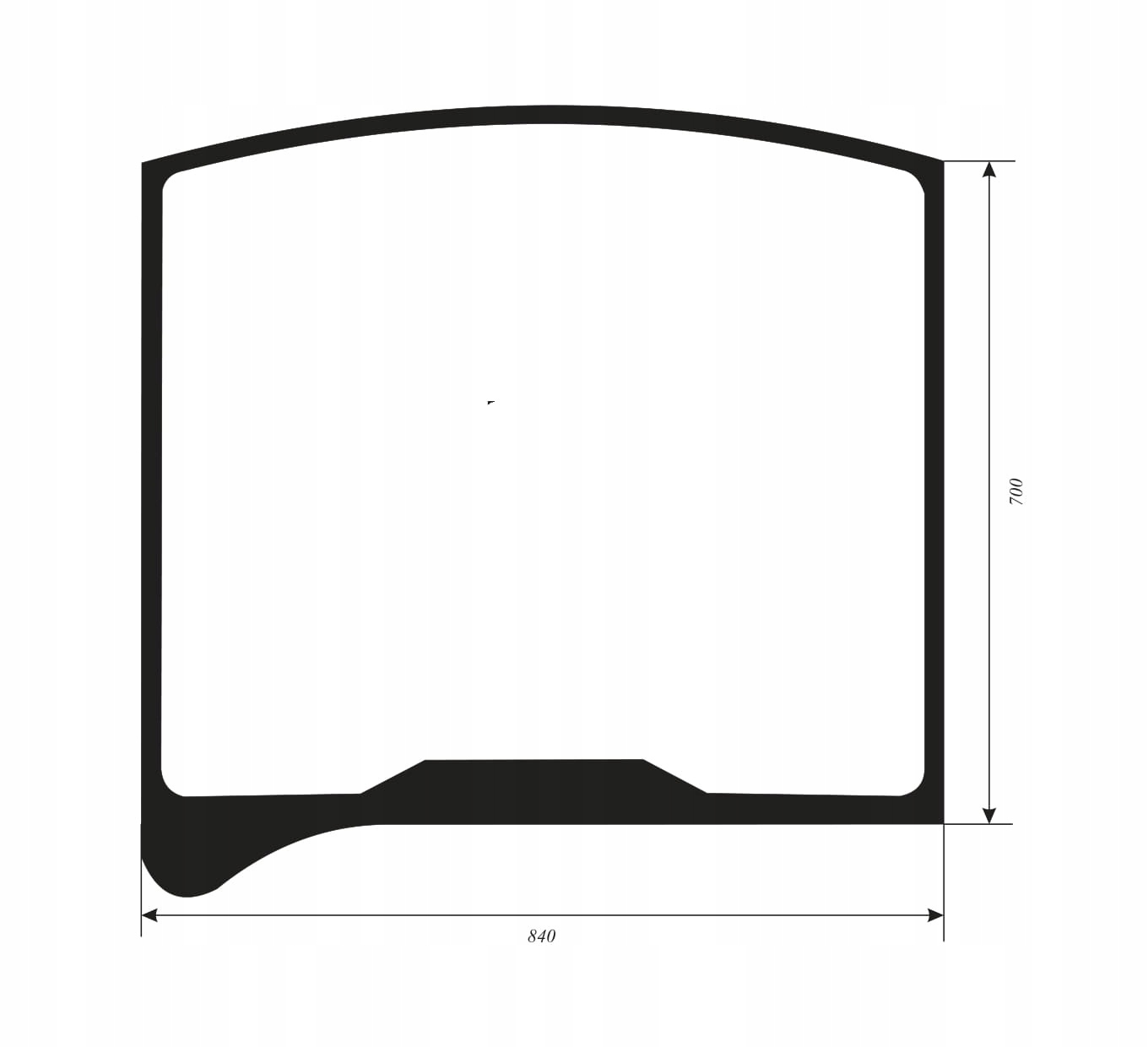 827/80409 - стекло Заднее JCB 025ZTS 8026CTS 8030ZTS 8035ZTS