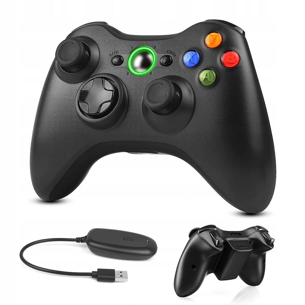 Gamepad Podwójna Wibracja Do Konsoli Xbox 360/PC Bezprzewodowy Odbiornik