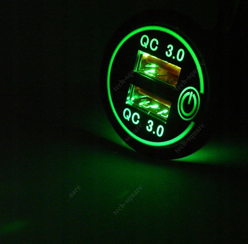 Gniazdo montażowe USB Quick Charge x2 36W 12-24V Producent inny