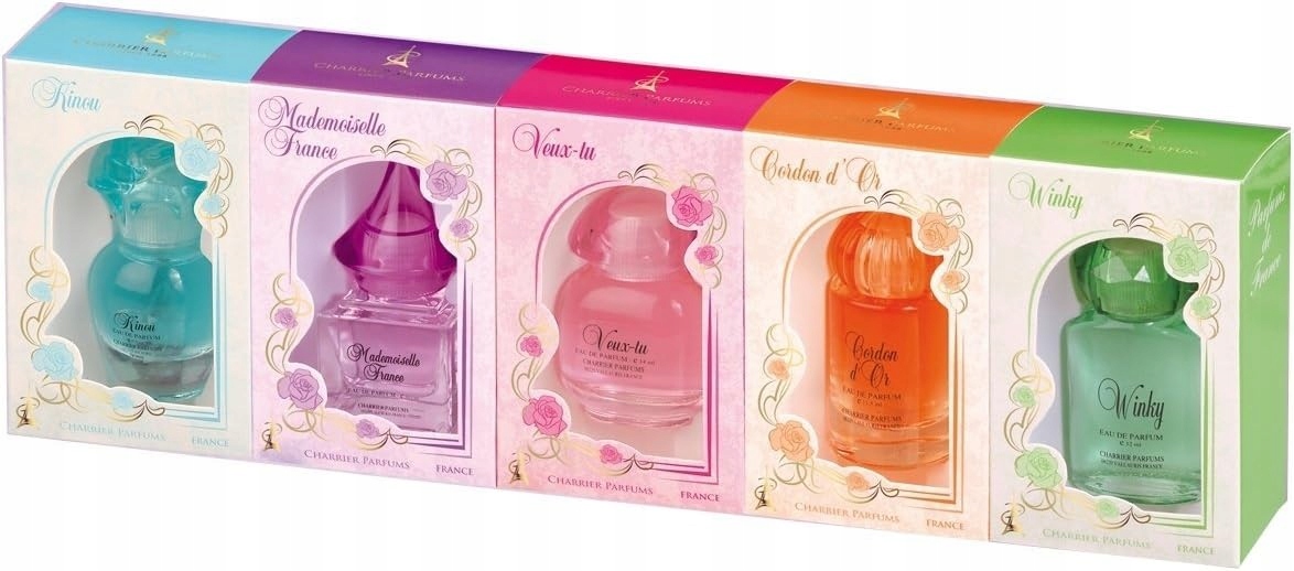 Zestaw miniaturek wód perfumowanych Charrier Parfums Romantic Pack 56,2 ml
