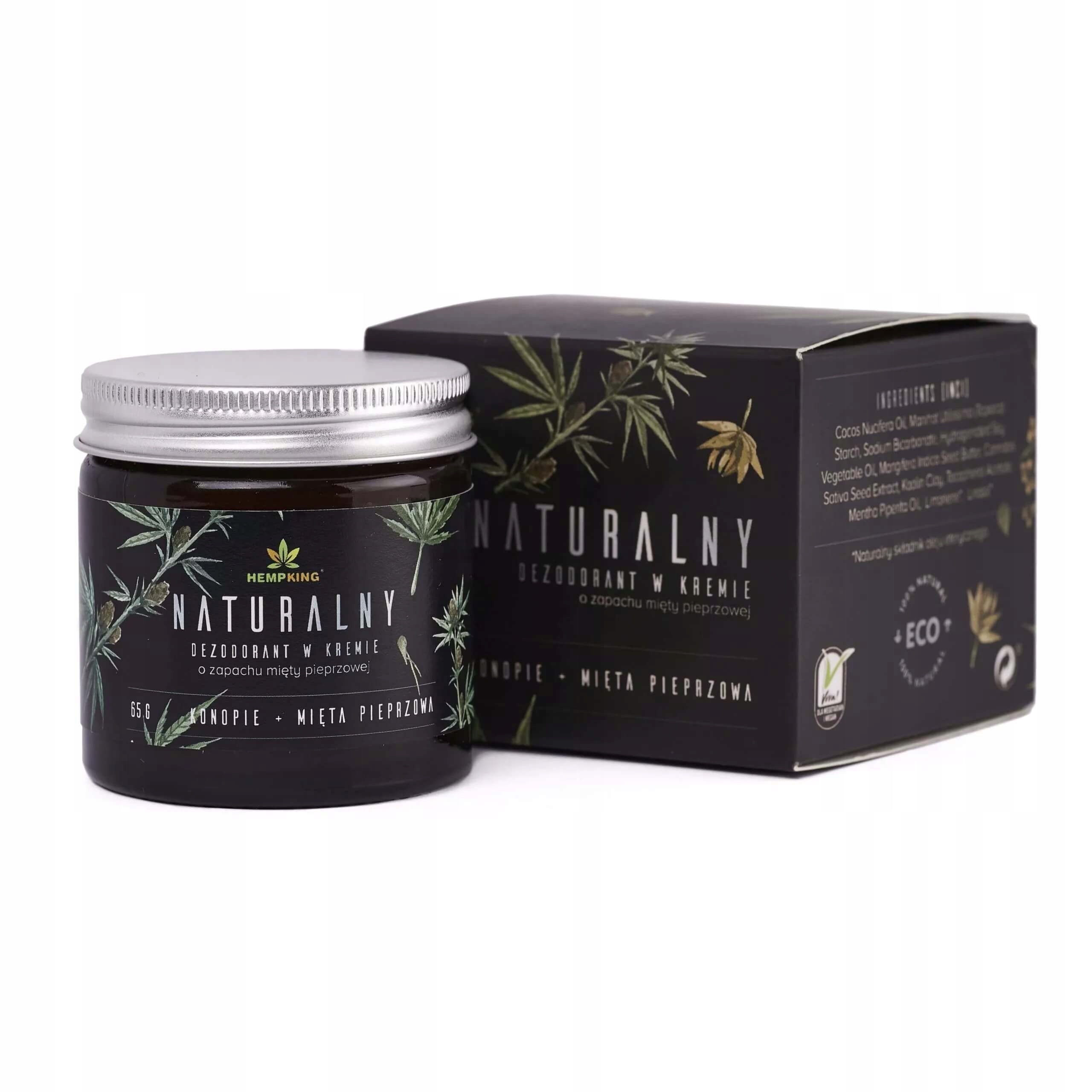 Hemp King Přírodní konopný deodorant pro muže s Cbd a mátou peprnou