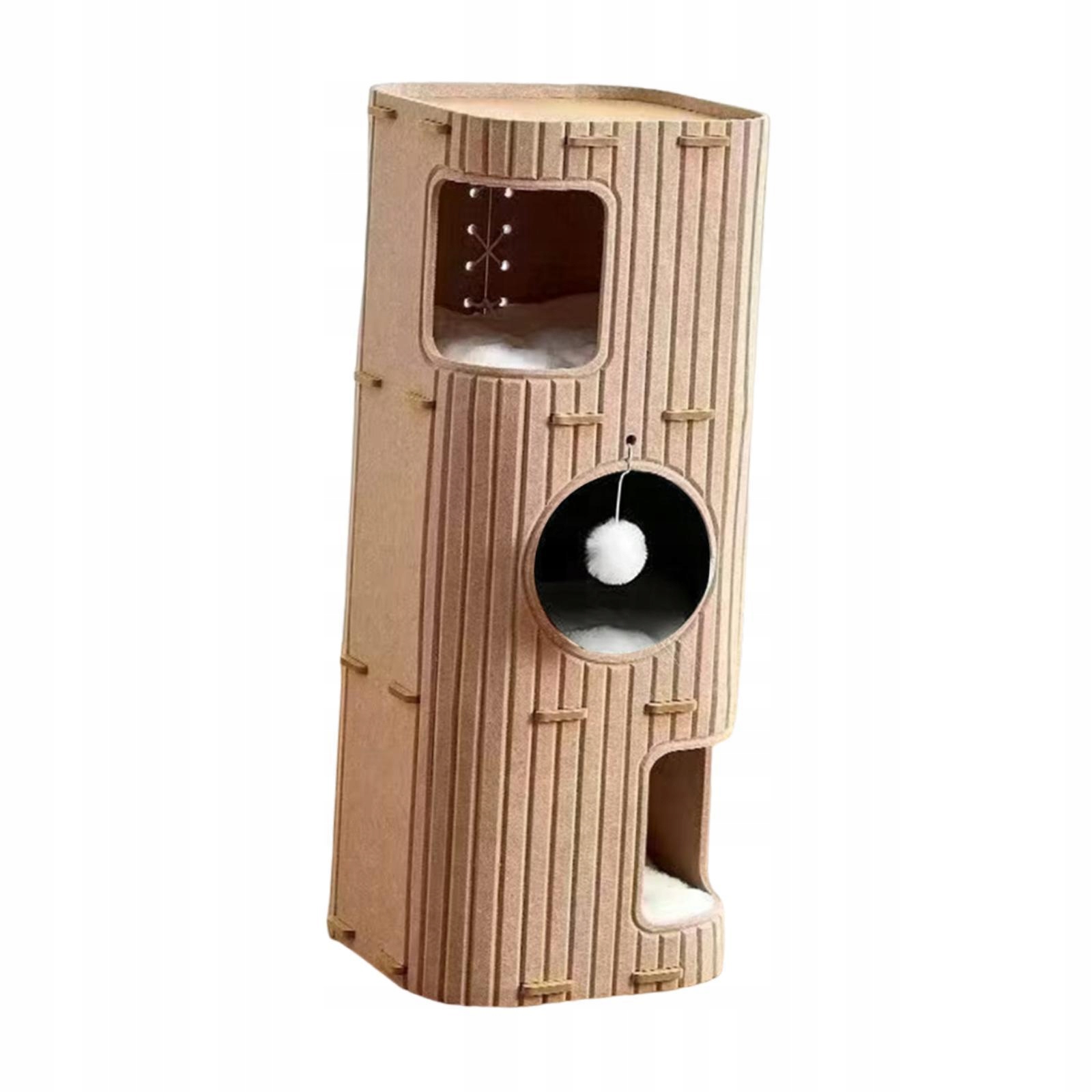 3-podlažní pelíšek pro kočky Cave Hideaway pokrytý tunelem Condo, domeček pro kočky