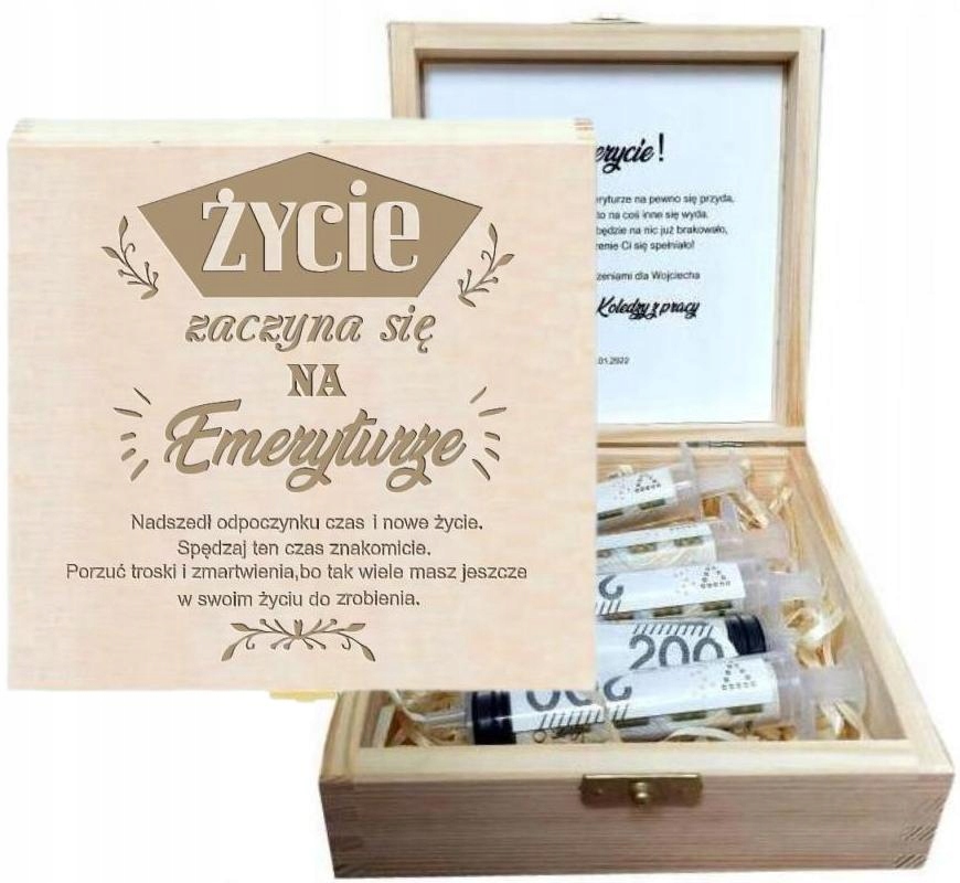 Zastrzyk gotówki EMERYTA EMERYTKI grawer PREZENT