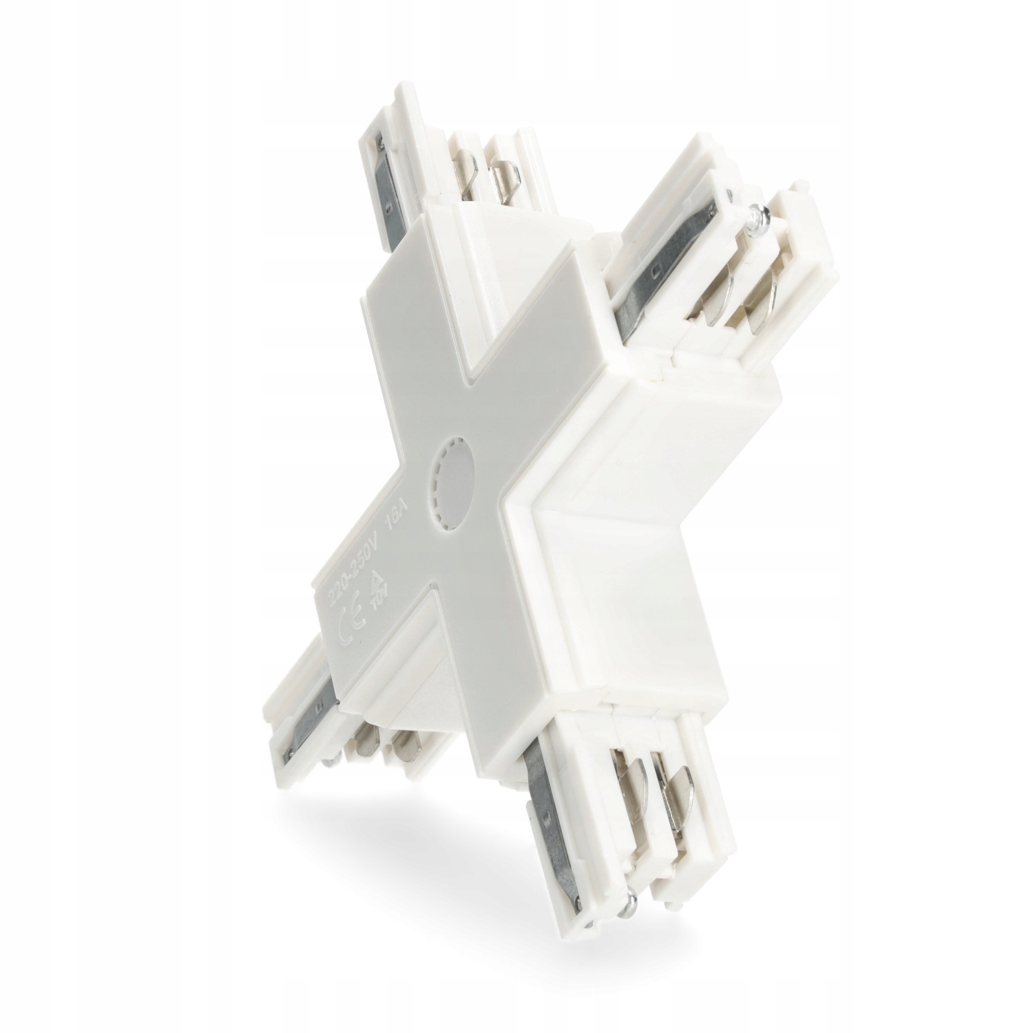 Spojka 'X' pro spojení Vnějších kolejnic Bílá pro Led Nextrack