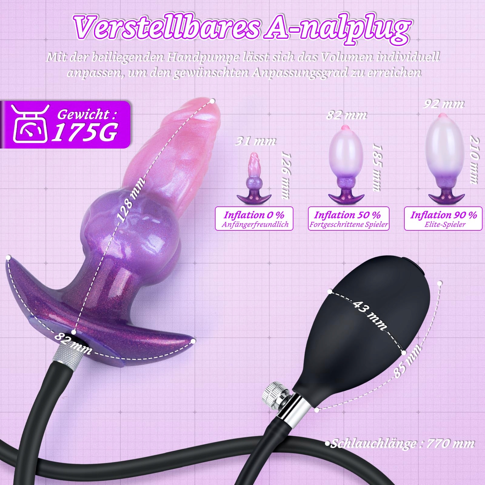 NEU Analny Korek XXL Z Pompką Dla Mężczyzn I Par — miniatura 4