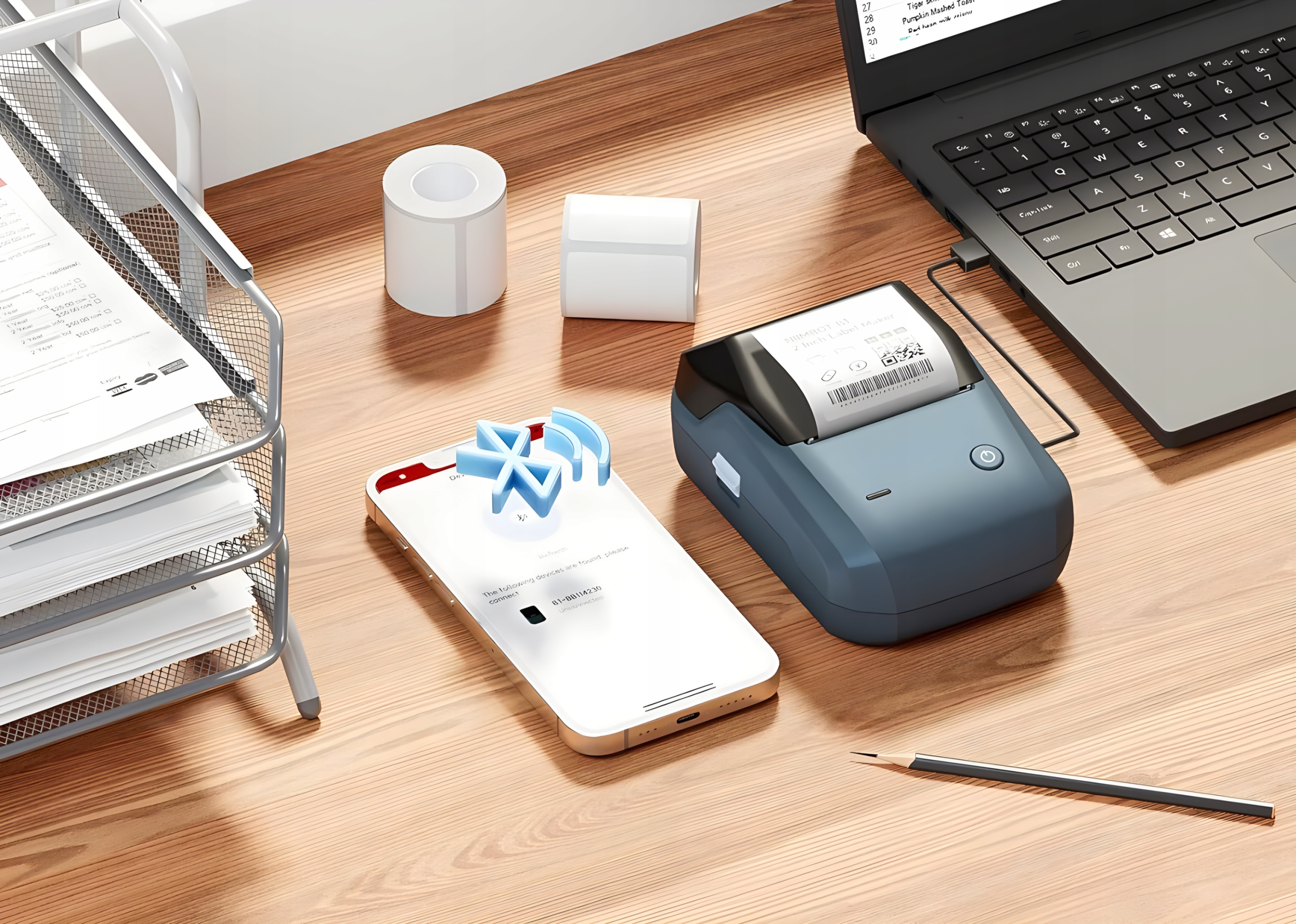 Mini drukarka etykiet NIMBOT B1 Bluetooth 20-50 mm +Taśma, iOS Android Przeznaczenie do etykiet